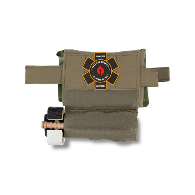 FlareSyn Micro Trauma EDC MOLLE Pouch with Rapid Deploy Tourniquet Sleeve