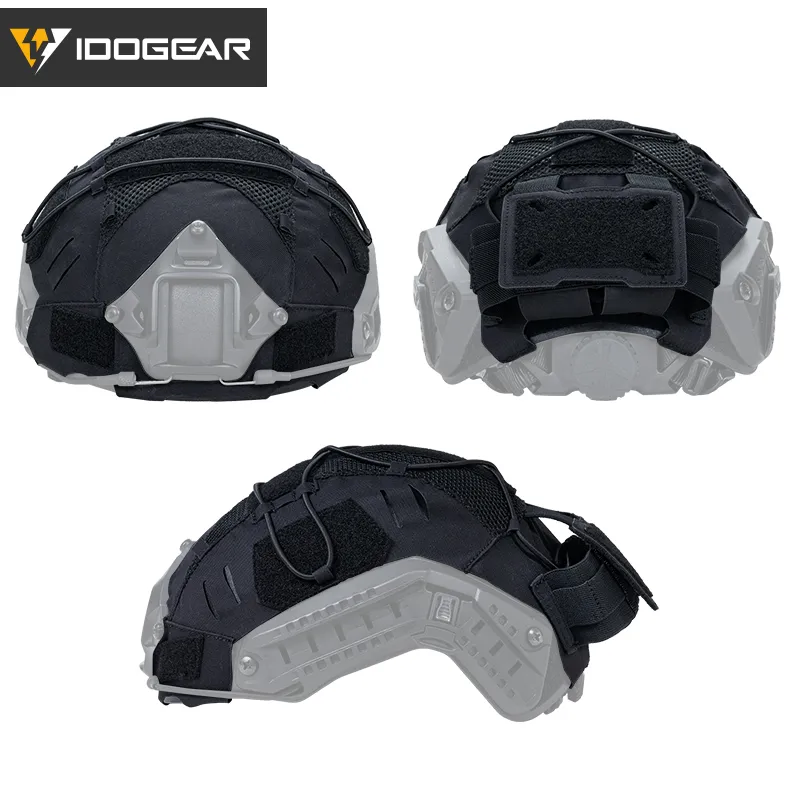 IDOGEAR TACTICAL HELMET COVER WITH NVG BATTERY POUCH RANGER GREEN [IG-HC3813]