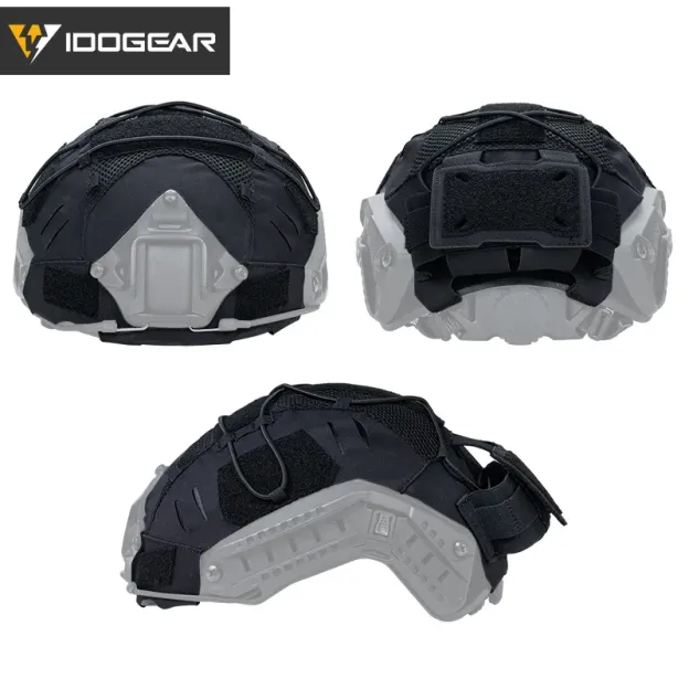 IDOGEAR TACTICAL HELMET COVER WITH NVG BATTERY POUCH RANGER GREEN [IG-HC3813]