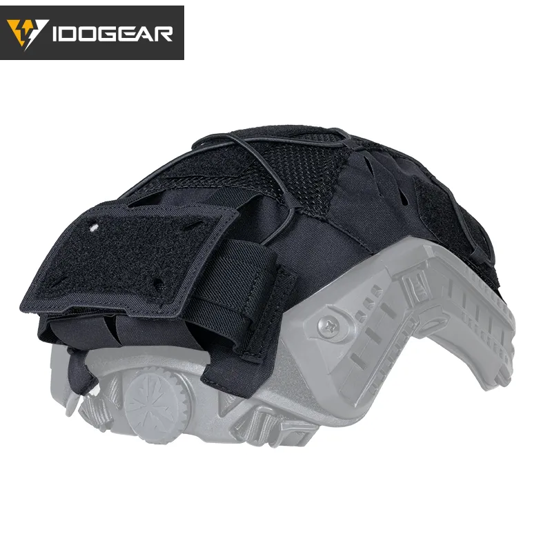 IDOGEAR TACTICAL HELMET COVER WITH NVG BATTERY POUCH RANGER GREEN [IG-HC3813]