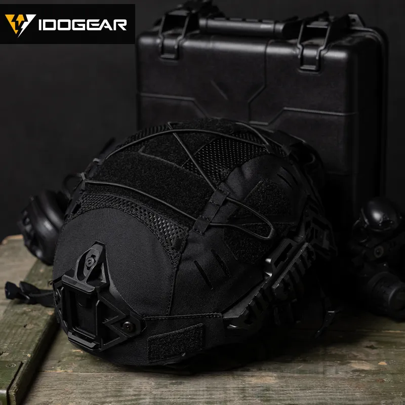IDOGEAR TACTICAL HELMET COVER FOR WENDY HELMET WITH NVG BATTERY POUCH [IG-HC3814]
