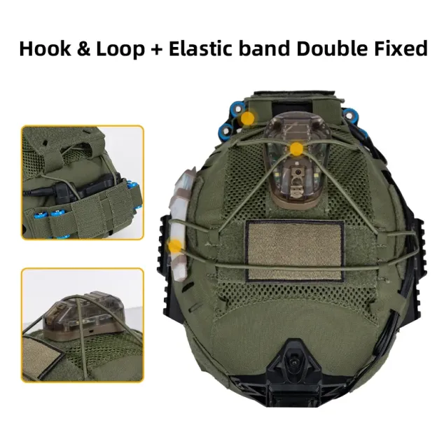 IDOGEAR TACTICAL HELMET COVER FOR WENDY HELMET WITH NVG BATTERY POUCH [IG-HC3814]