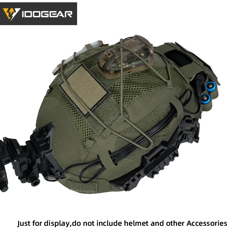 IDOGEAR TACTICAL HELMET COVER FOR WENDY HELMET WITH NVG BATTERY POUCH [IG-HC3814]