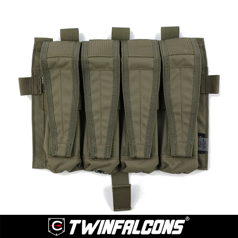 TWINFALCONS DETACHABLE FLAP QUAD SMG MAG POUCHES PANEL [TW-M080]