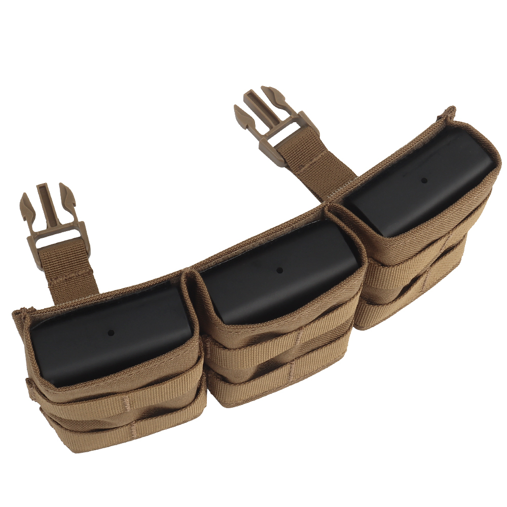 WOSPORT FAST 7.62 TRIPLE MAG POUCH (MEDIUM) FRONT PANEL[WST-MG-F-23]