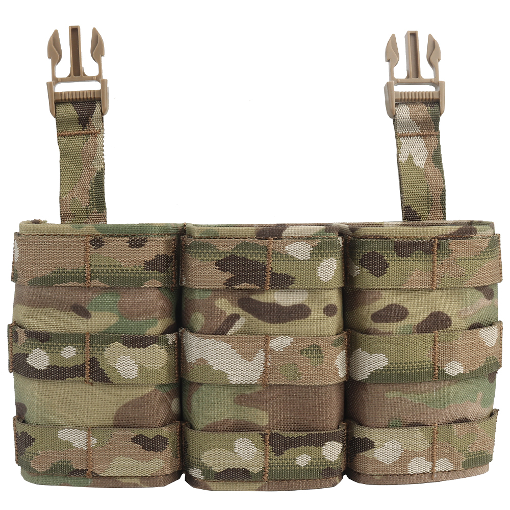 WOSPORT FAST 5.56 TRIPLE MAG POUCH (LONG) FRONT PANEL[WST-MG-F-22]