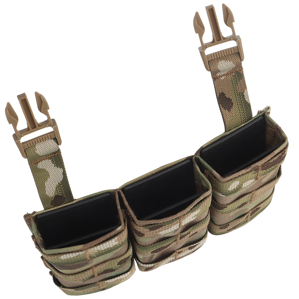 WOSPORT FAST 5.56 TRIPLE MAG POUCH (LONG) FRONT PANEL[WST-MG-F-22]