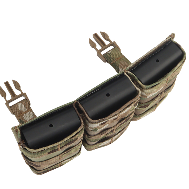 WOSPORT FAST 5.56 TRIPLE MAG POUCH (LONG) FRONT PANEL[WST-MG-F-22]