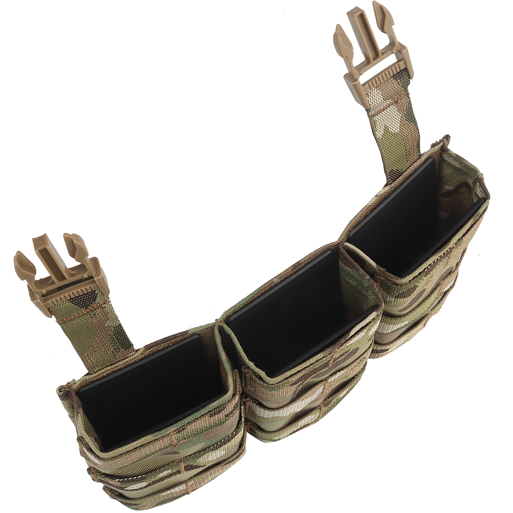 WOSPORT FAST 7.62 TRIPLE MAG POUCH (LONG) FRONT PANEL[WST-MG-F-24]