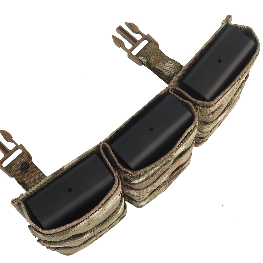 WOSPORT FAST 7.62 TRIPLE MAG POUCH (LONG) FRONT PANEL[WST-MG-F-24]