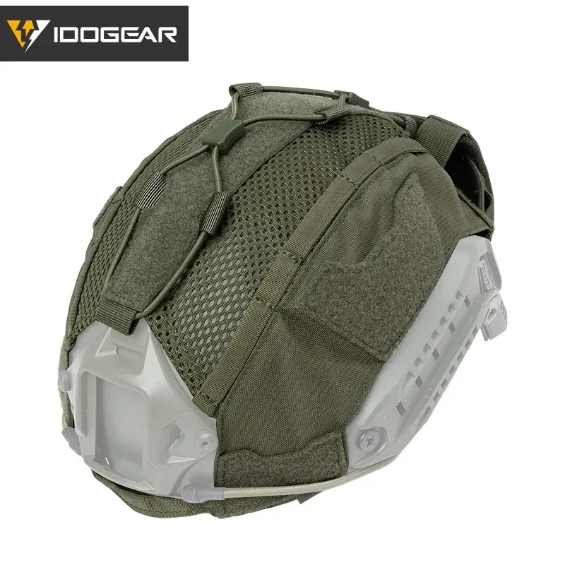IDO GEAR IDOGEAR TACTICAL HELMET COVER FOR MARITIME HELMET W/ NVG BATTERY POUCH GEAR CAMO [IG-HC3812]
