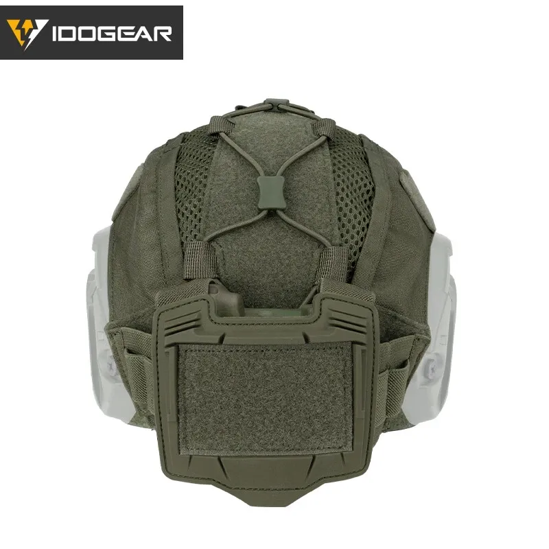 IDO GEAR IDOGEAR TACTICAL HELMET COVER FOR MARITIME HELMET W/ NVG BATTERY POUCH GEAR CAMO [IG-HC3812]