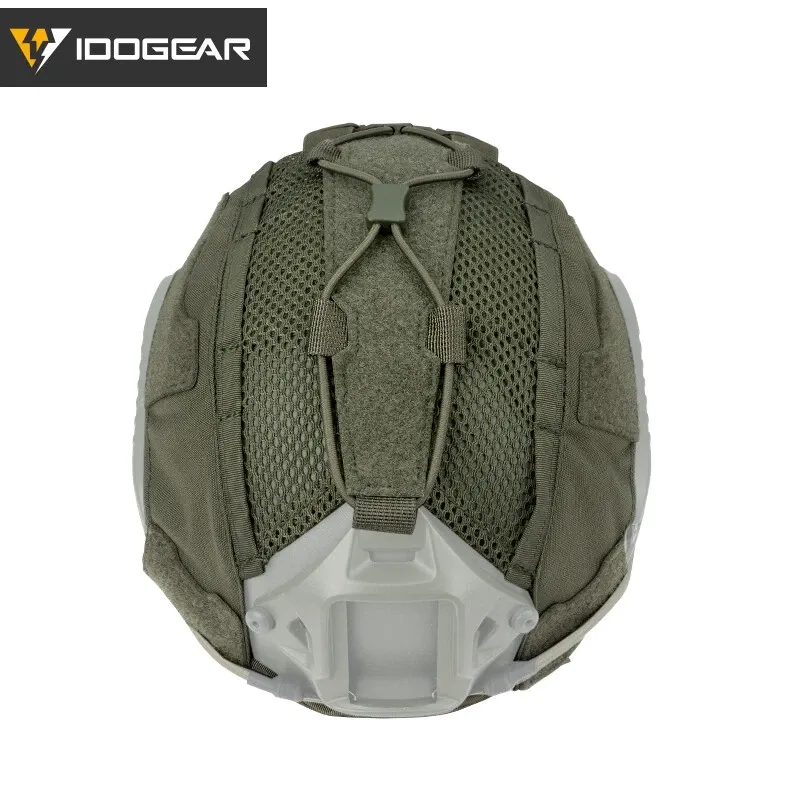 IDO GEAR IDOGEAR TACTICAL HELMET COVER FOR MARITIME HELMET W/ NVG BATTERY POUCH GEAR CAMO [IG-HC3812]