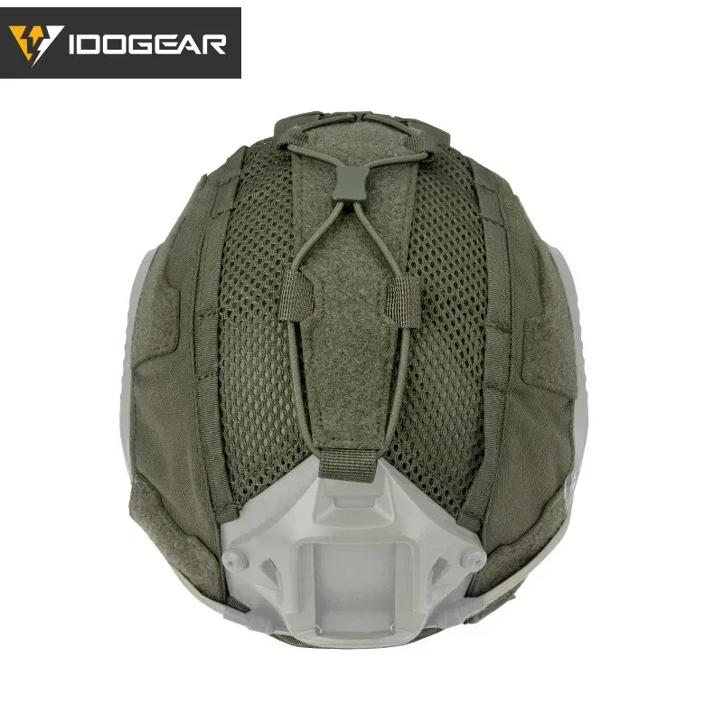 IDO GEAR IDOGEAR TACTICAL HELMET COVER FOR MARITIME HELMET W/ NVG BATTERY POUCH GEAR CAMO [IG-HC3812]