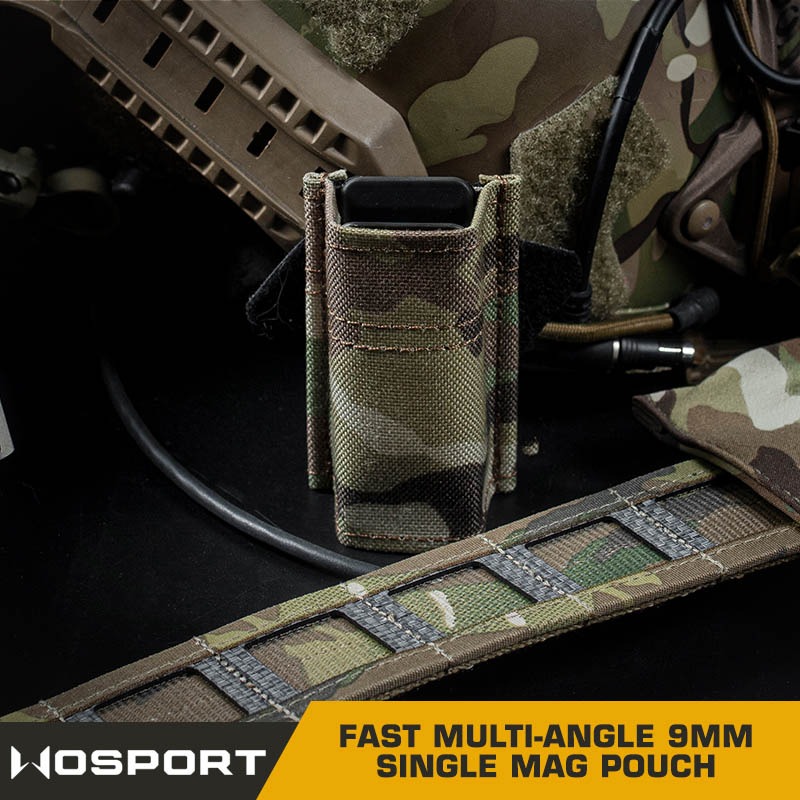 WOSPORT FAST MULTI-ANGLE 9MM SINGLE MAG POUCH [WST-MG-F-01]