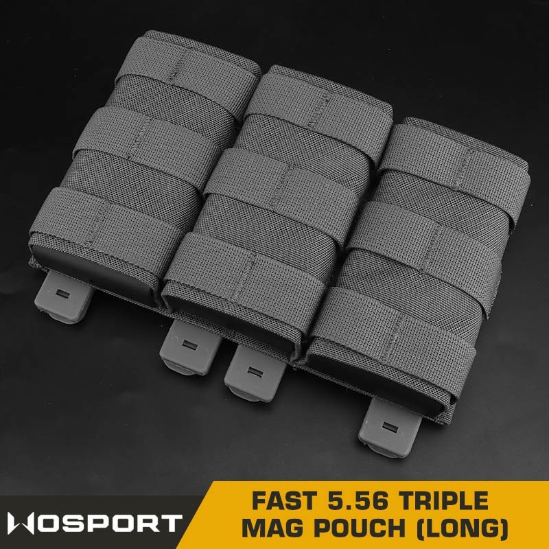 WOSPORT FAST 5.56 TRIPLE MAG POUCH (LONG) [WST-MG-F-14]