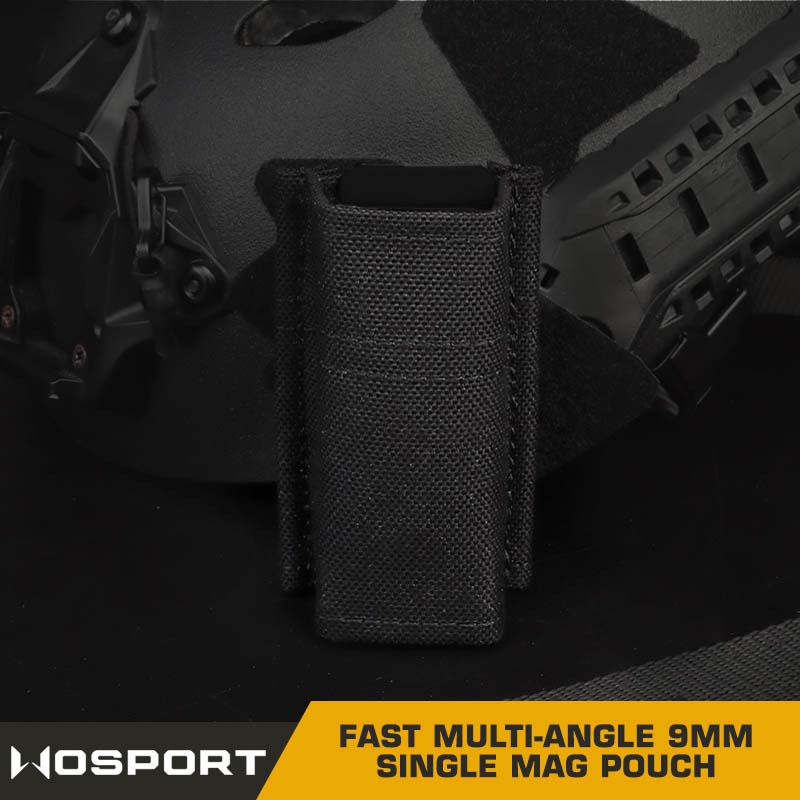 WOSPORT FAST MULTI-ANGLE 9MM SINGLE MAG POUCH [WST-MG-F-01]