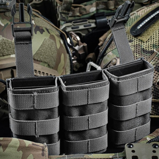 WOSPORT FAST 5.56 TRIPLE MAG POUCH (LONG) FRONT PANEL[WST-MG-F-22]