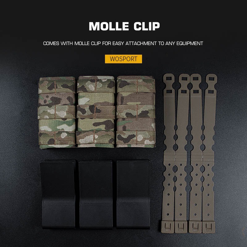 WOSPORT FAST 5.56 TRIPLE MAG POUCH (LONG) [WST-MG-F-14]