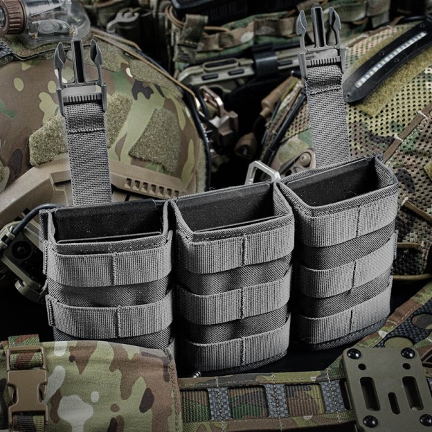 WOSPORT FAST 7.62 TRIPLE MAG POUCH (LONG) FRONT PANEL[WST-MG-F-24]