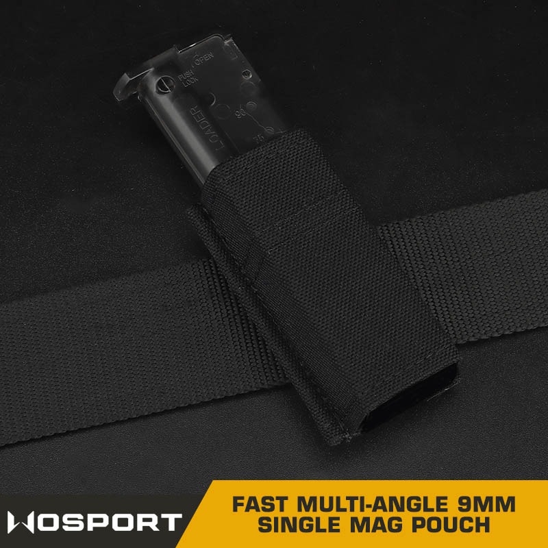 WOSPORT FAST MULTI-ANGLE 9MM SINGLE MAG POUCH [WST-MG-F-01]