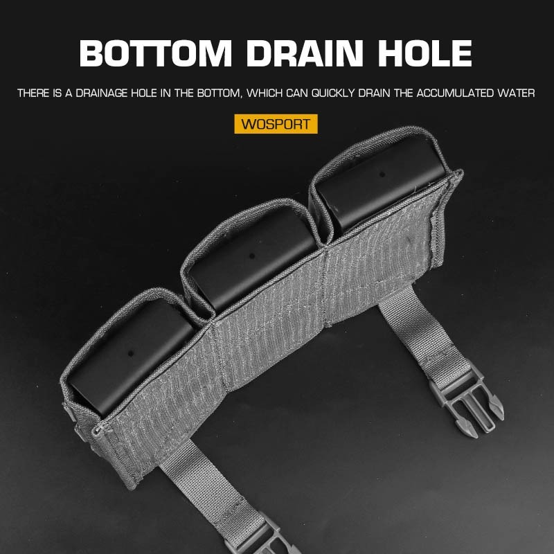 WOSPORT FAST 7.62 TRIPLE MAG POUCH (LONG) FRONT PANEL[WST-MG-F-24]