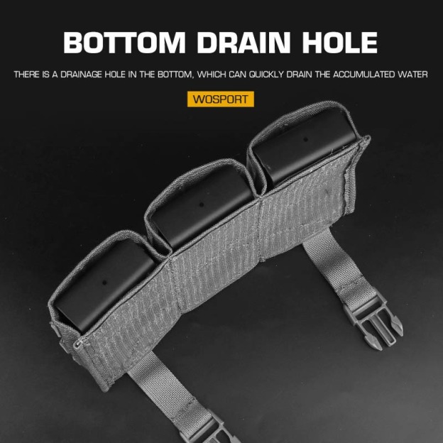 WOSPORT FAST 7.62 TRIPLE MAG POUCH (LONG) FRONT PANEL[WST-MG-F-24]