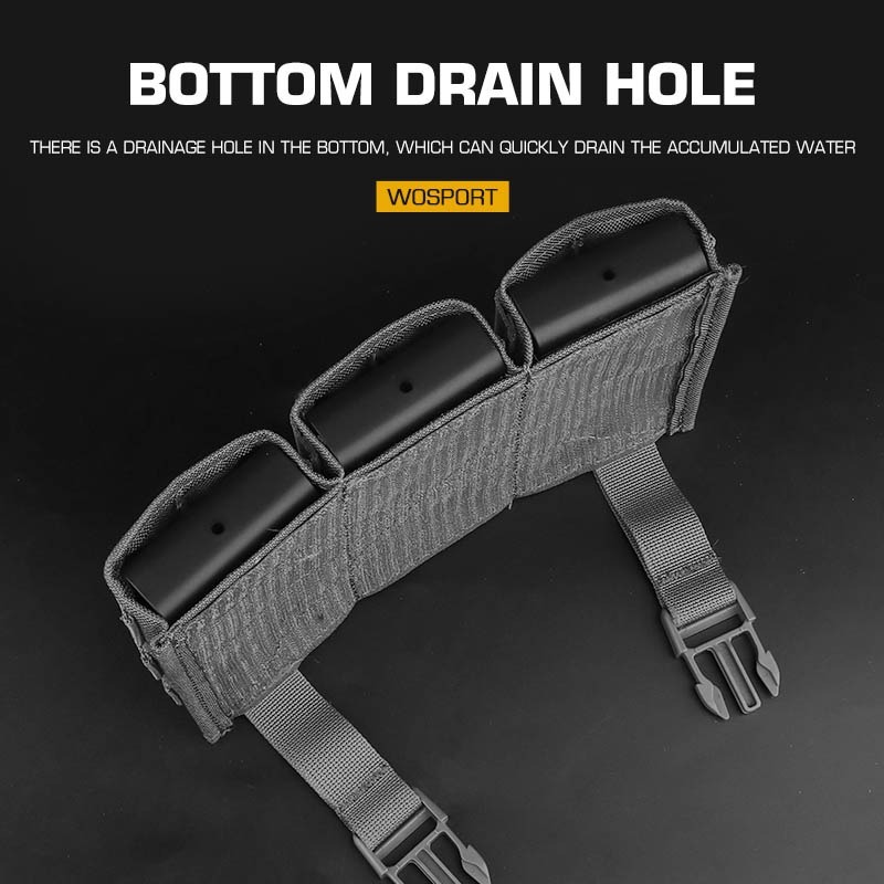 WOSPORT FAST 5.56 TRIPLE MAG POUCH (LONG) FRONT PANEL[WST-MG-F-22]