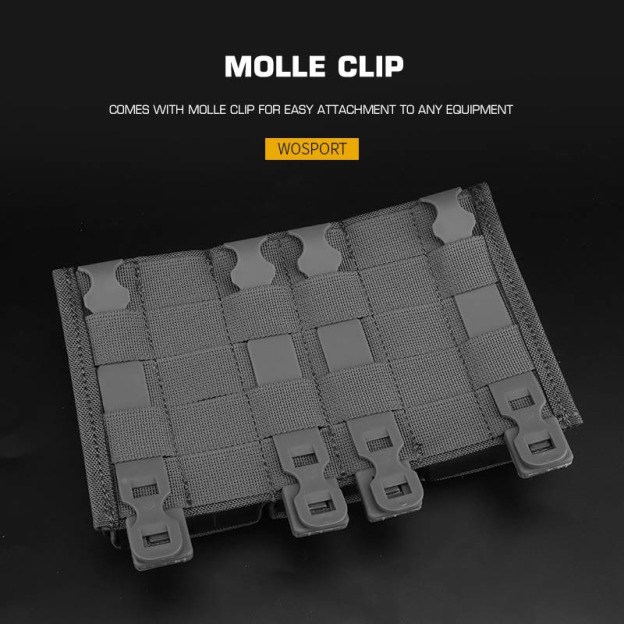 WOSPORT FAST 5.56 TRIPLE MAG POUCH (LONG) [WST-MG-F-14]