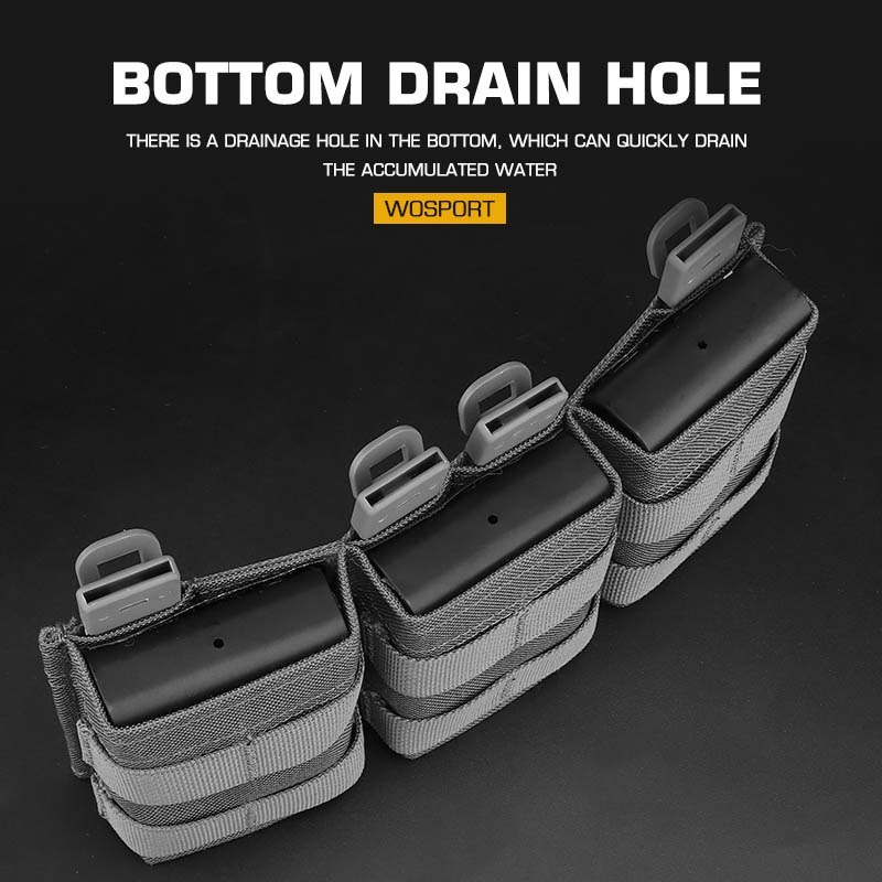 WOSPORT FAST 7.62 TRIPLE MAG POUCH (MEDIUM)[WST-MG-F-17]