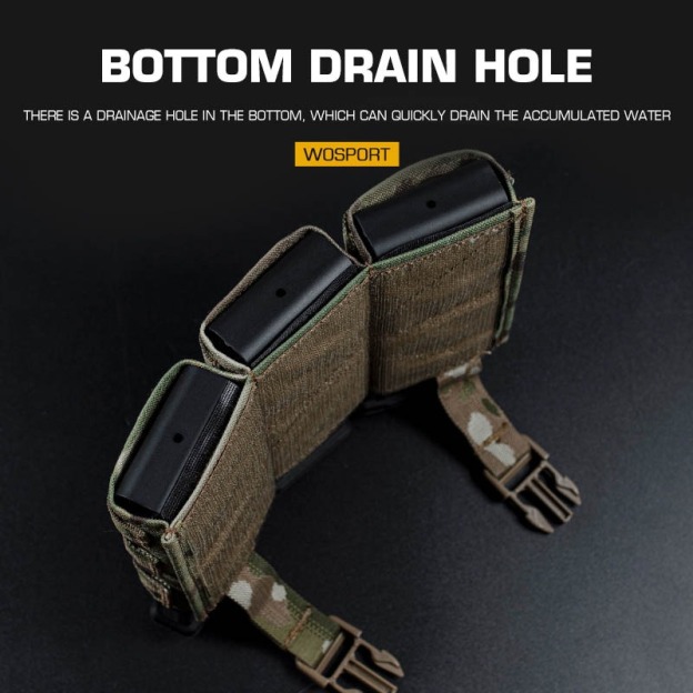 WOSPORT FAST 5.56 TRIPLE MAG POUCH (LONG) FRONT PANEL[WST-MG-F-22]