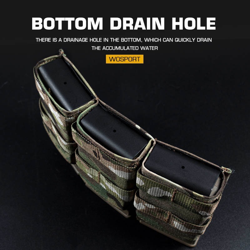 WOSPORT FAST 7.62 TRIPLE MAG POUCH (MEDIUM)[WST-MG-F-17]