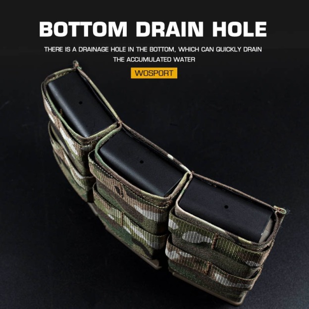 WOSPORT FAST 7.62 TRIPLE MAG POUCH (MEDIUM)[WST-MG-F-17]
