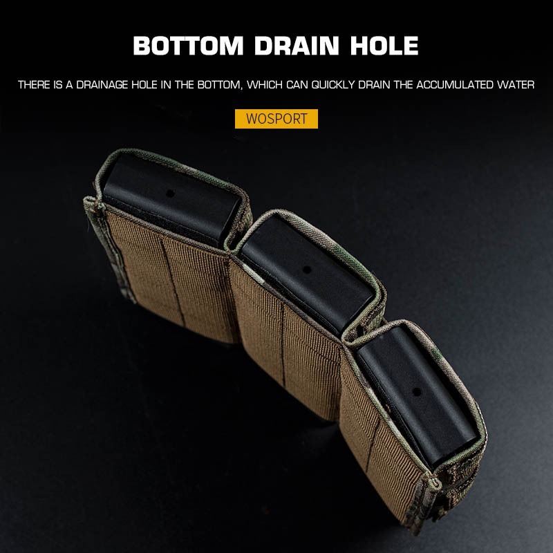 WOSPORT FAST 5.56 TRIPLE MAG POUCH (LONG) [WST-MG-F-14]