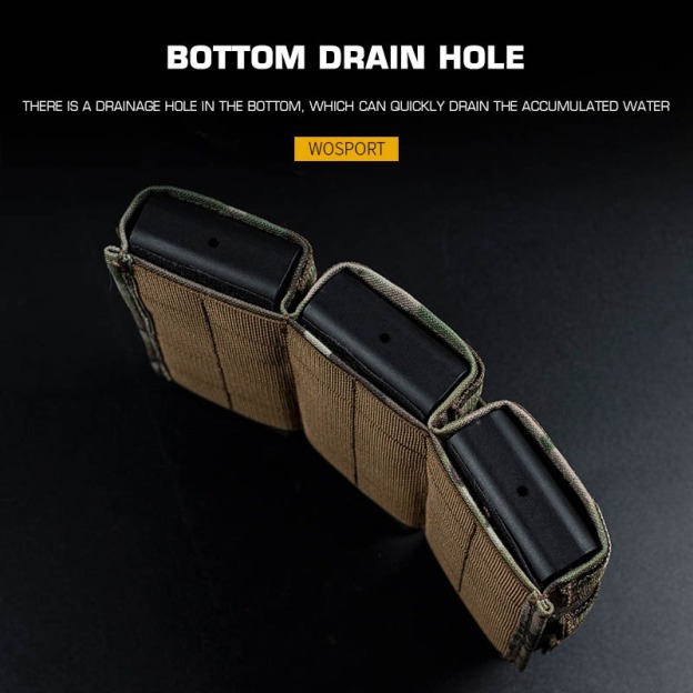 WOSPORT FAST 5.56 TRIPLE MAG POUCH (LONG) [WST-MG-F-14]
