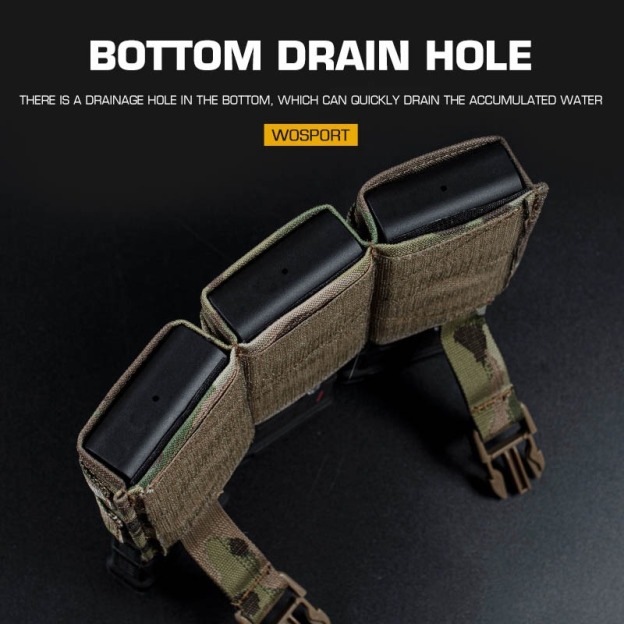 WOSPORT FAST 5.56 TRIPLE MAG POUCH (MEDIUM) FRONT PANEL[WST-MG-F-21]