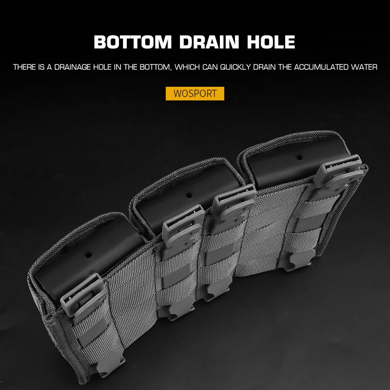 WOSPORT FAST 5.56 TRIPLE MAG POUCH (LONG) [WST-MG-F-14]