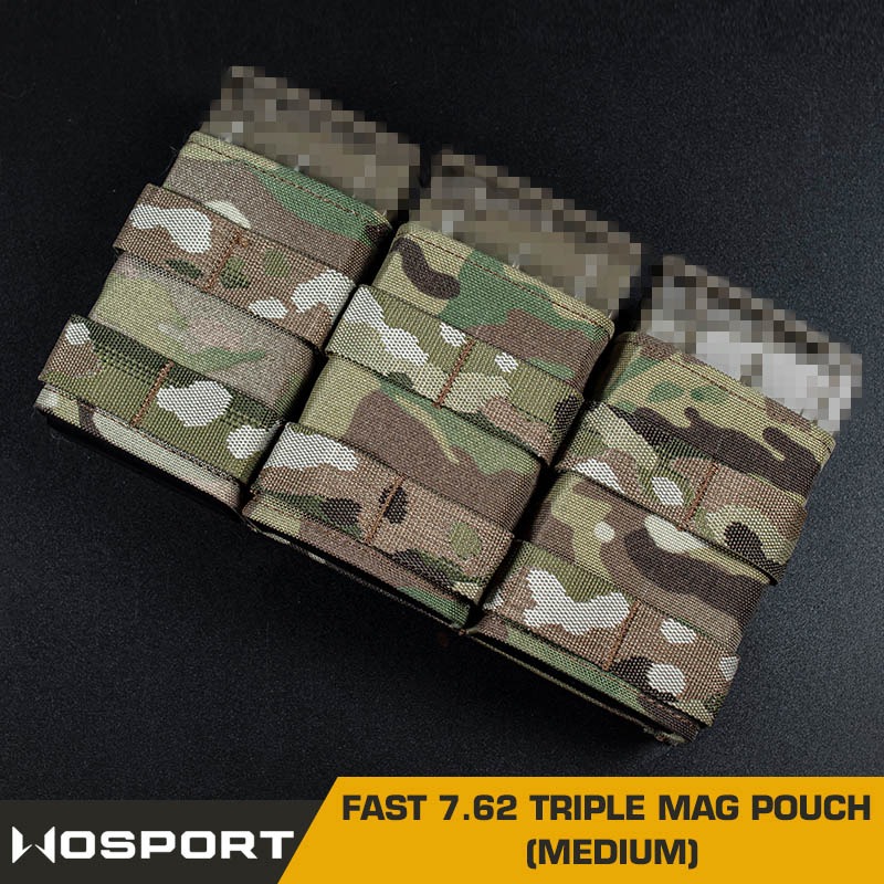 WOSPORT FAST 7.62 TRIPLE MAG POUCH (MEDIUM)[WST-MG-F-17]