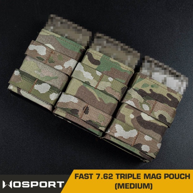 WOSPORT FAST 7.62 TRIPLE MAG POUCH (MEDIUM)[WST-MG-F-17]