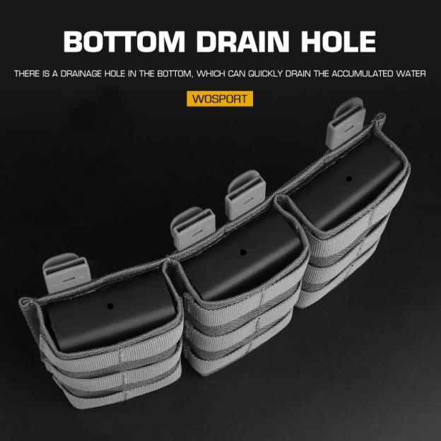 WOSPORT FAST 7.62 TRIPLE MAG POUCH (LONG)[WST-MG-F-19]
