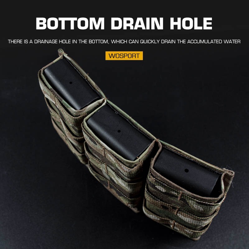 WOSPORT FAST 7.62 TRIPLE MAG POUCH (LONG)[WST-MG-F-19]