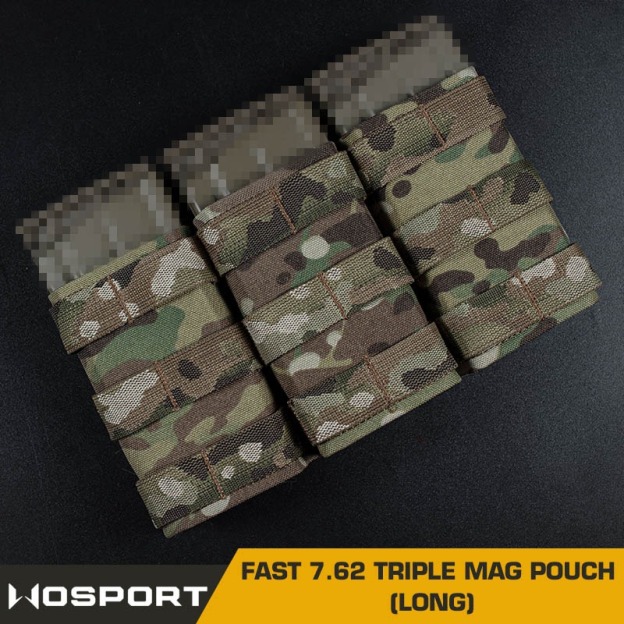 WOSPORT FAST 7.62 TRIPLE MAG POUCH (LONG)[WST-MG-F-19]