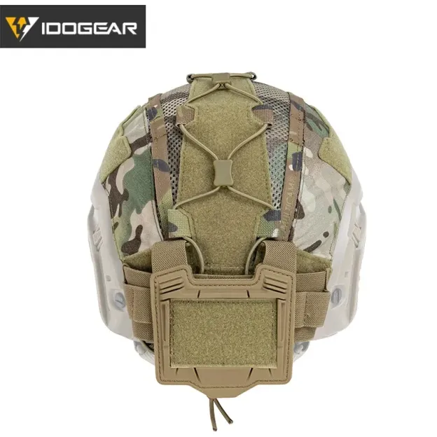 IDO GEAR IDOGEAR TACTICAL HELMET COVER FOR MARITIME HELMET W/ NVG BATTERY POUCH GEAR CAMO [IG-HC3812]