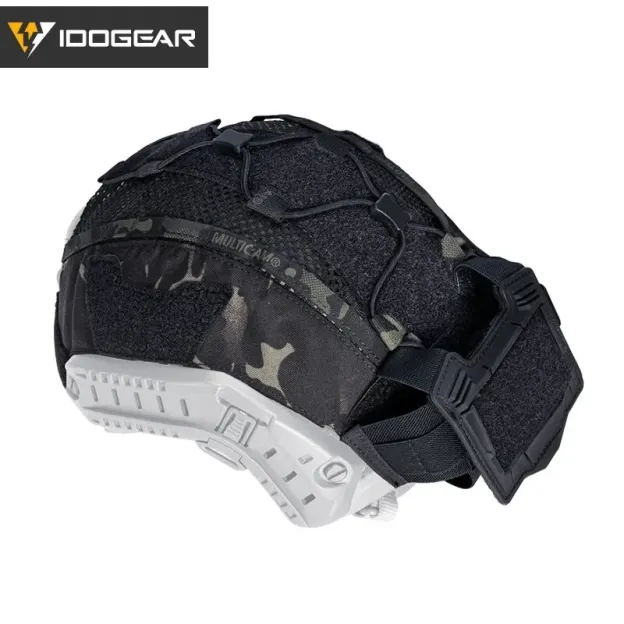 IDO GEAR IDOGEAR TACTICAL HELMET COVER FOR MARITIME HELMET W/ NVG BATTERY POUCH GEAR CAMO [IG-HC3812]