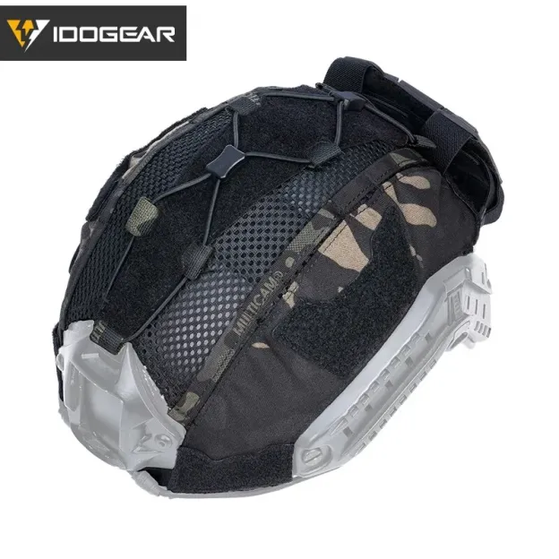 IDO GEAR IDOGEAR TACTICAL HELMET COVER FOR MARITIME HELMET W/ NVG BATTERY POUCH GEAR CAMO [IG-HC3812]
