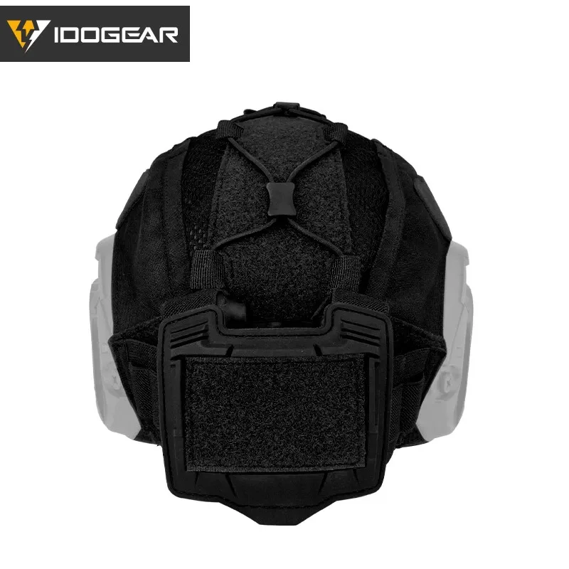 IDO GEAR IDOGEAR TACTICAL HELMET COVER FOR MARITIME HELMET W/ NVG BATTERY POUCH GEAR CAMO [IG-HC3812]