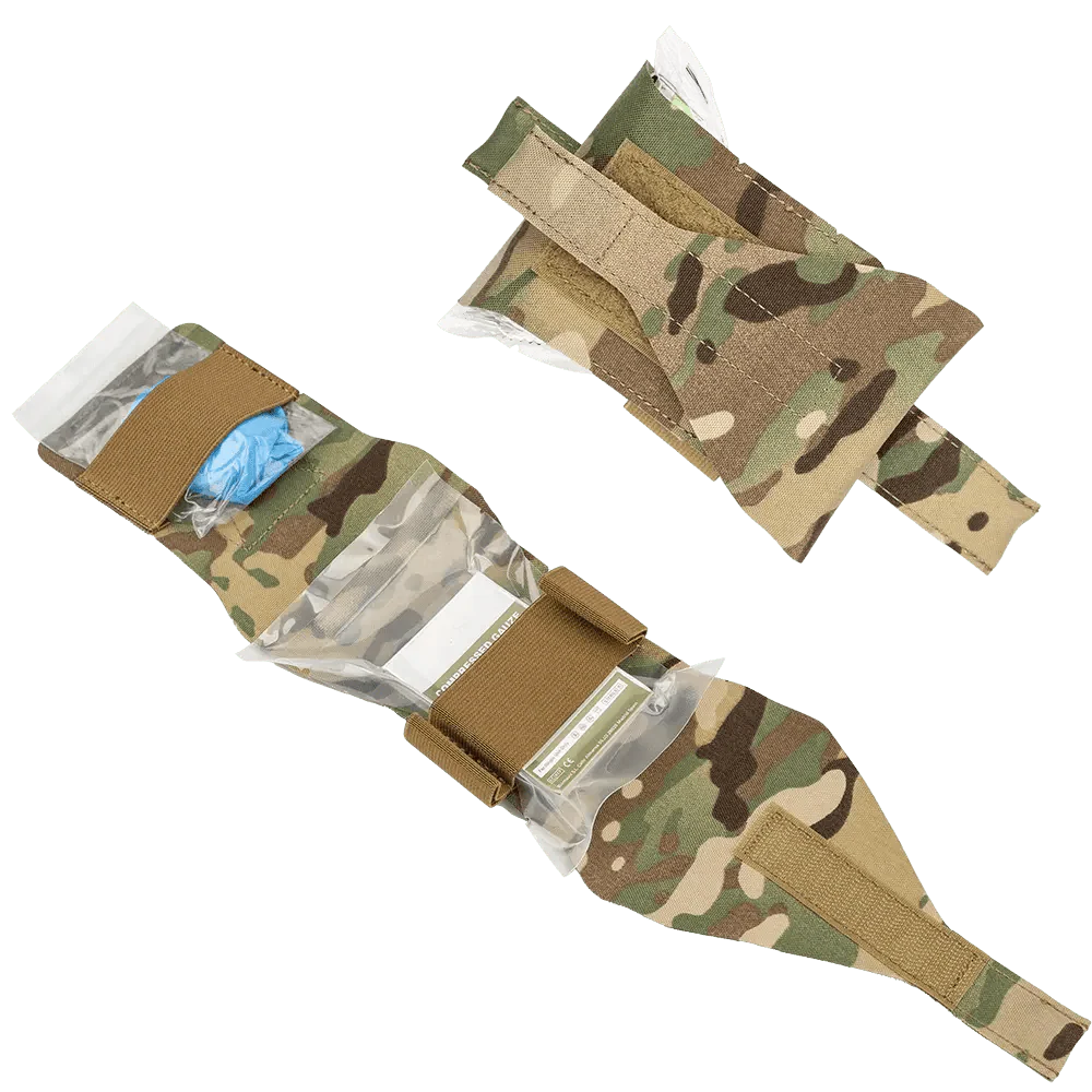 FlareSyn Micro Trauma EDC MOLLE Pouch with Rapid Deploy Tourniquet Sleeve