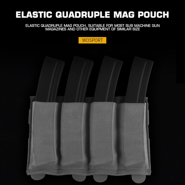 WOSPORT LIGHTWEIGHT SUBMACHINE GUN ELASTIC MAG POUCH [WST-MG-111]