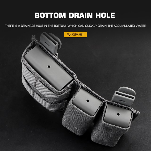 WOSPORT FAST 9MM &5.56 DOUBLE MAG POUCH (SHORT) [WST-MG-F-06]