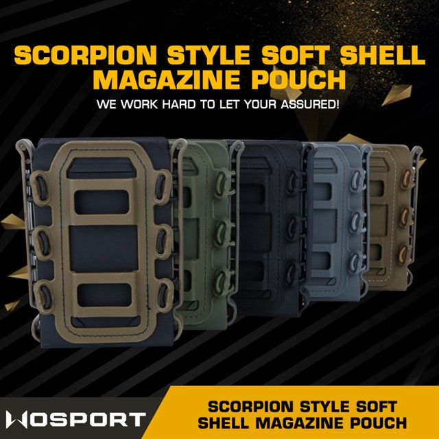 WOSPORT SCORPLON STYLE SOFT SHELL MAGAZINE POUCH（FOR 5.56/7.62） [WST-MG-34]